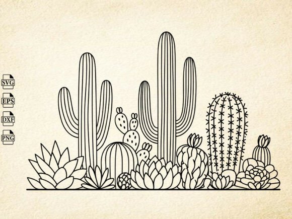 Download Cactus SVG, Hand Drawn Desert Clipart - Premium Resources